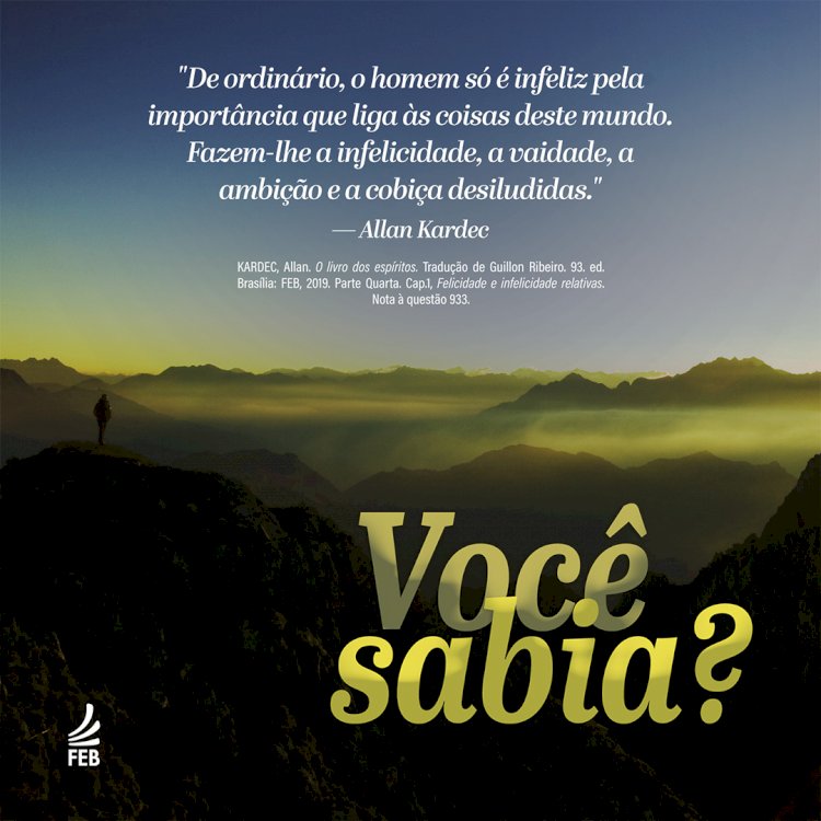 Você sabia? | Infelicidade do homem